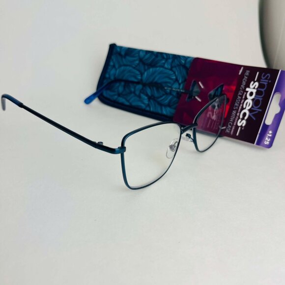RG0363 Lot of 4 Simply Specs Foster Grant Unisex Reading Glasses With Case +1.25 - Picture 5 of 9